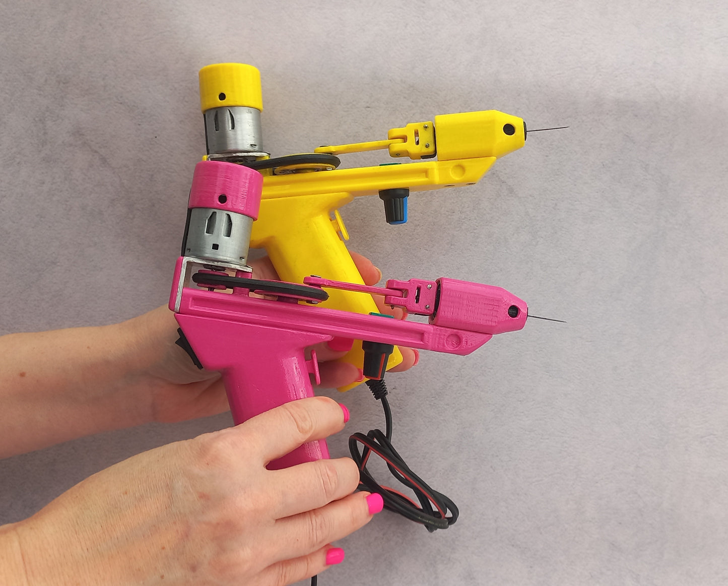Pink Electric Felting machine with 1 - 5 needles speed control ( M&V )