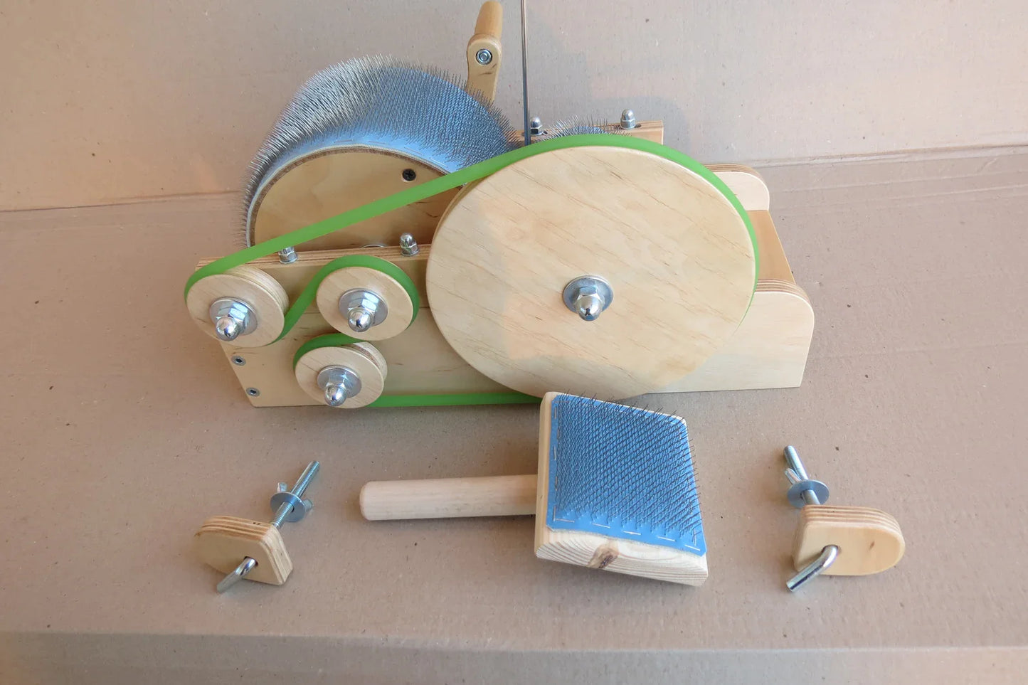 Wooden Mini Drum Carder for wool - 96 TPI ( M&V )