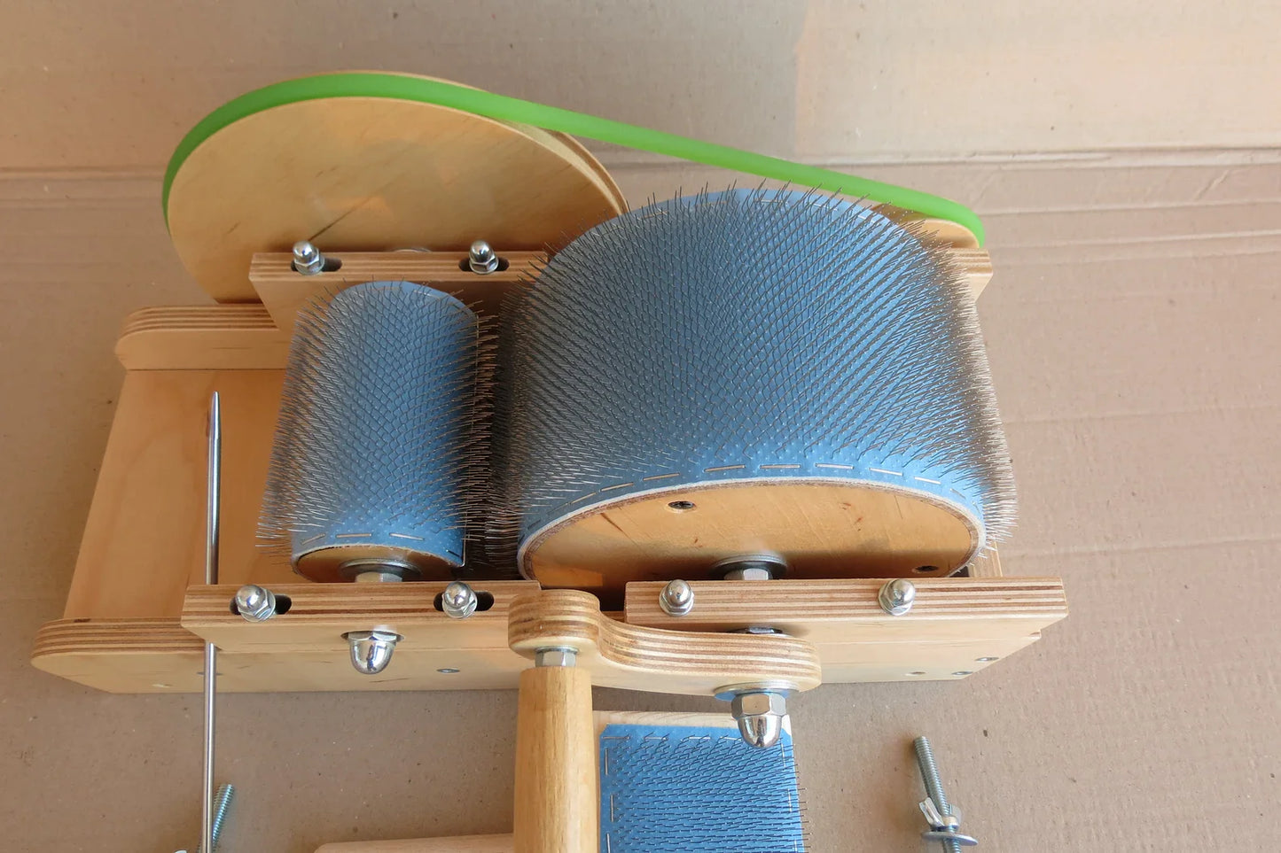 Wooden Mini Drum Carder for wool - 96 TPI ( M&V )