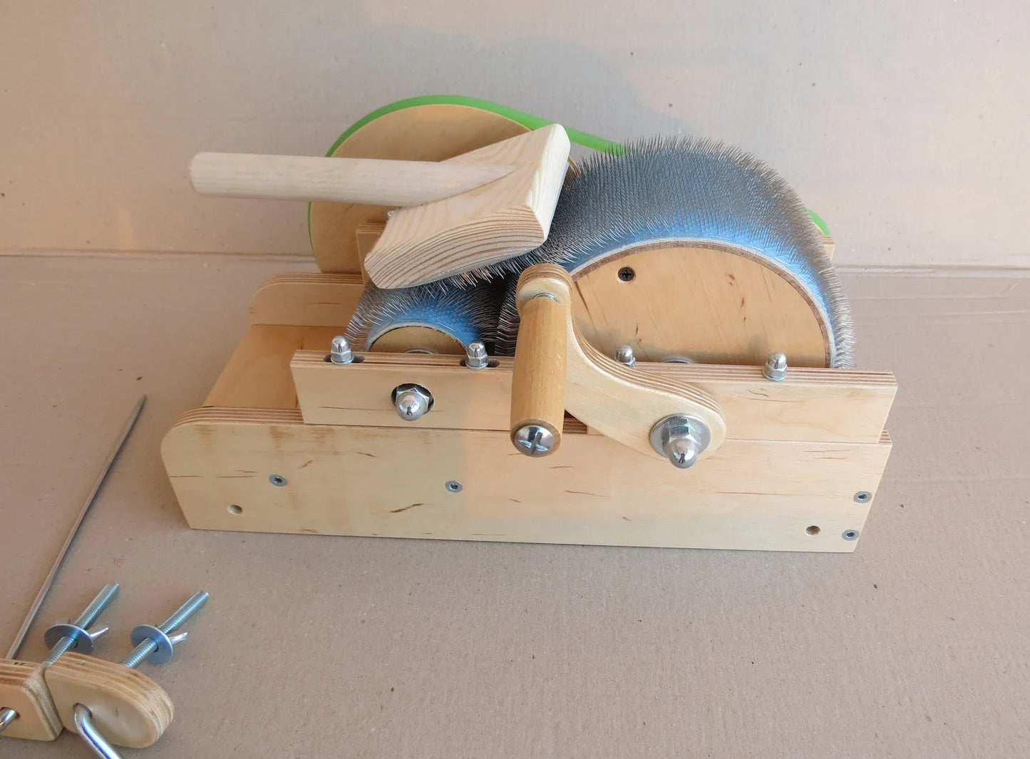 Wooden Mini Drum Carder for wool - 96 TPI ( M&V )