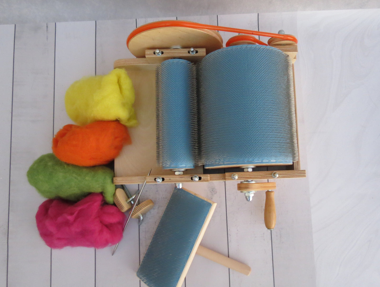 Wooden Drum Carder for wool 72 TPI ( M&V )