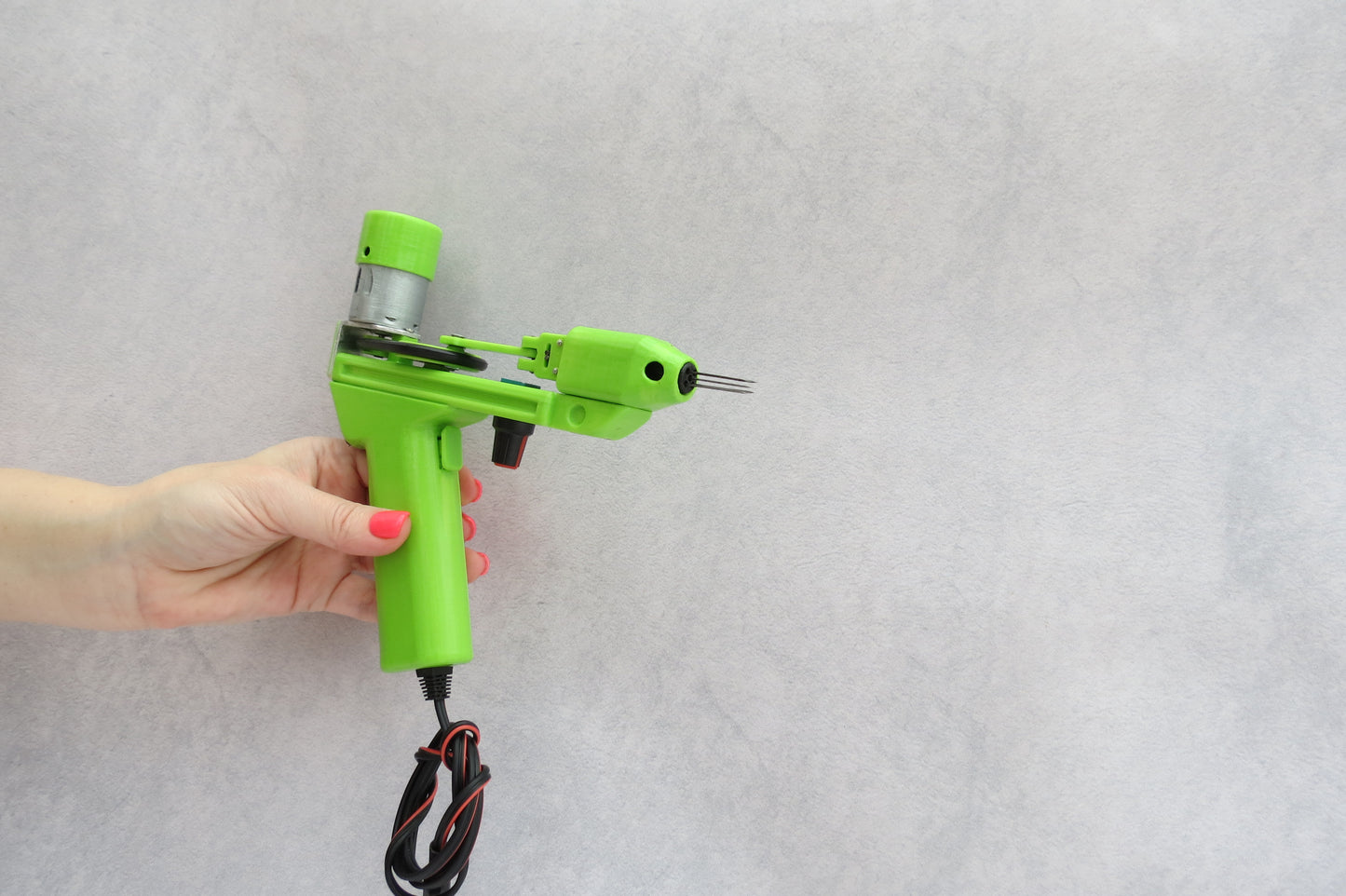 Light Green Electric Felting machine with 1 - 5 needles speed control ( M&V )