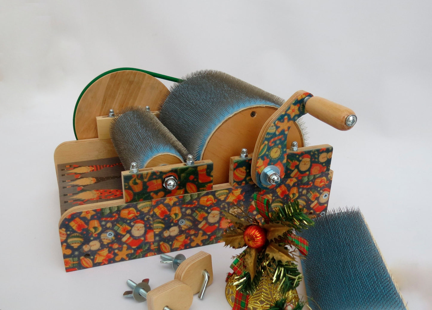 Christmas Drum Carder - 72 TPI for wool ( Merry Christmas gift ) ( M&V )
