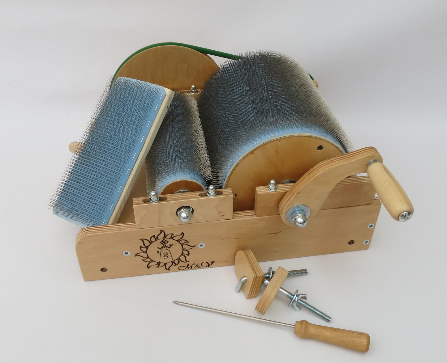 Wooden Drum Carder for wool - 72 TPI ( M&V )