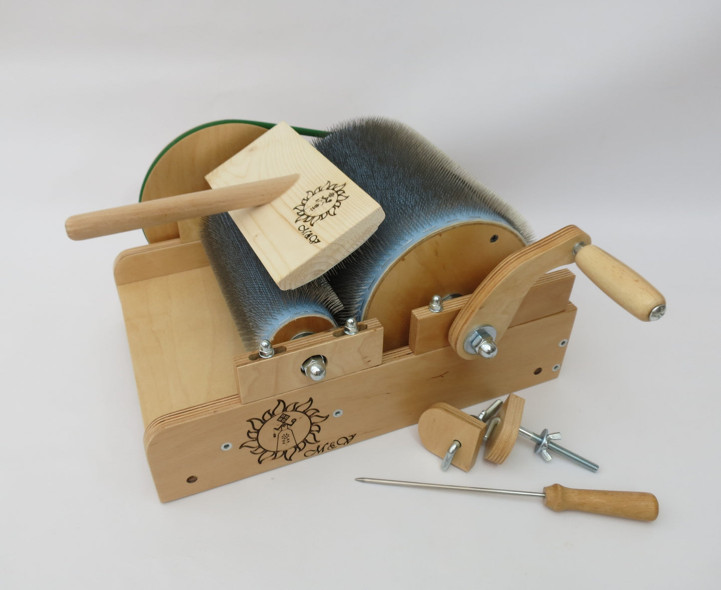 Wooden Drum Carder for wool - 72 TPI ( M&V )