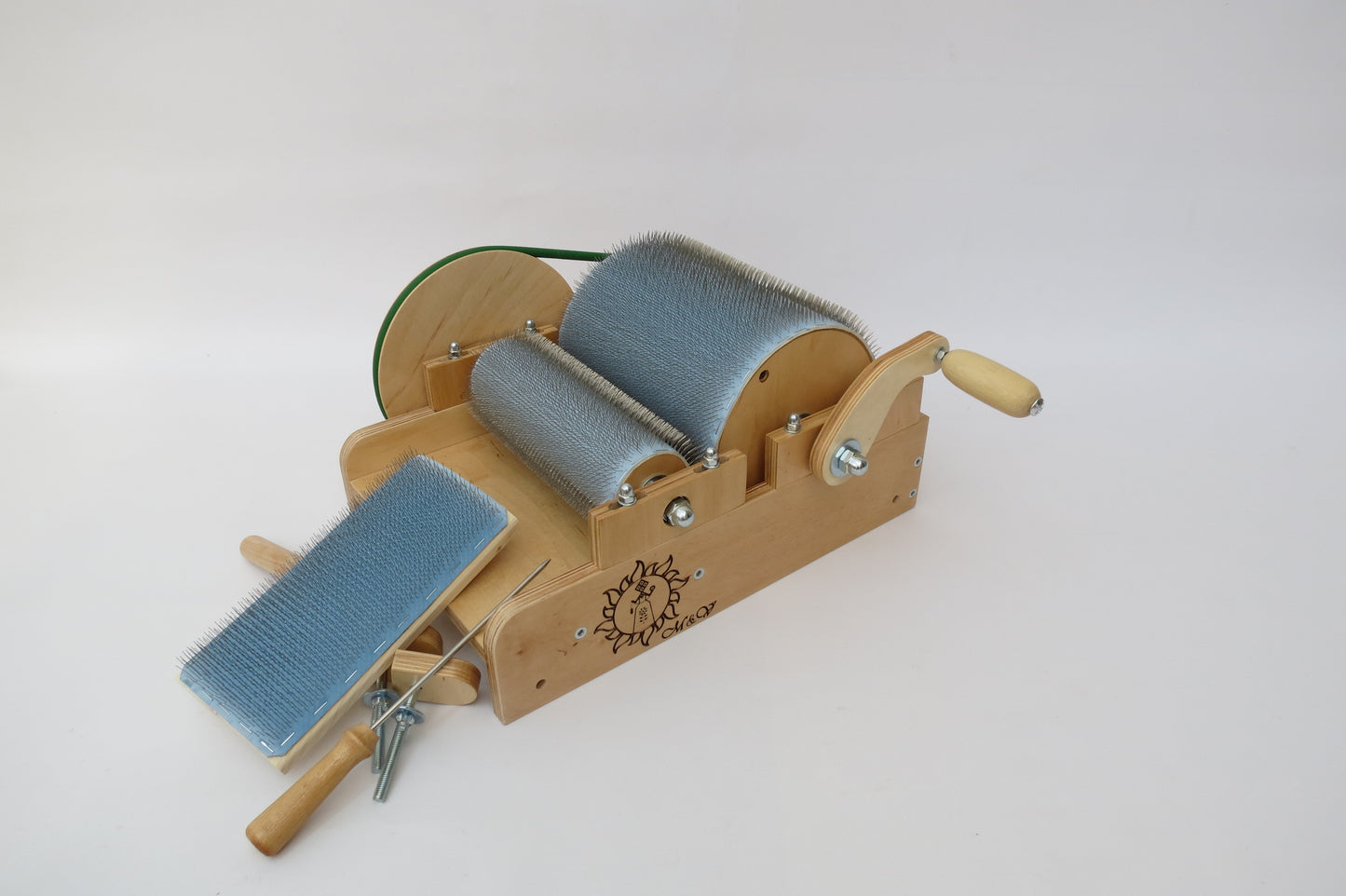 Wooden Mini Drum Carder for wool - 72 TPI ( M&V )