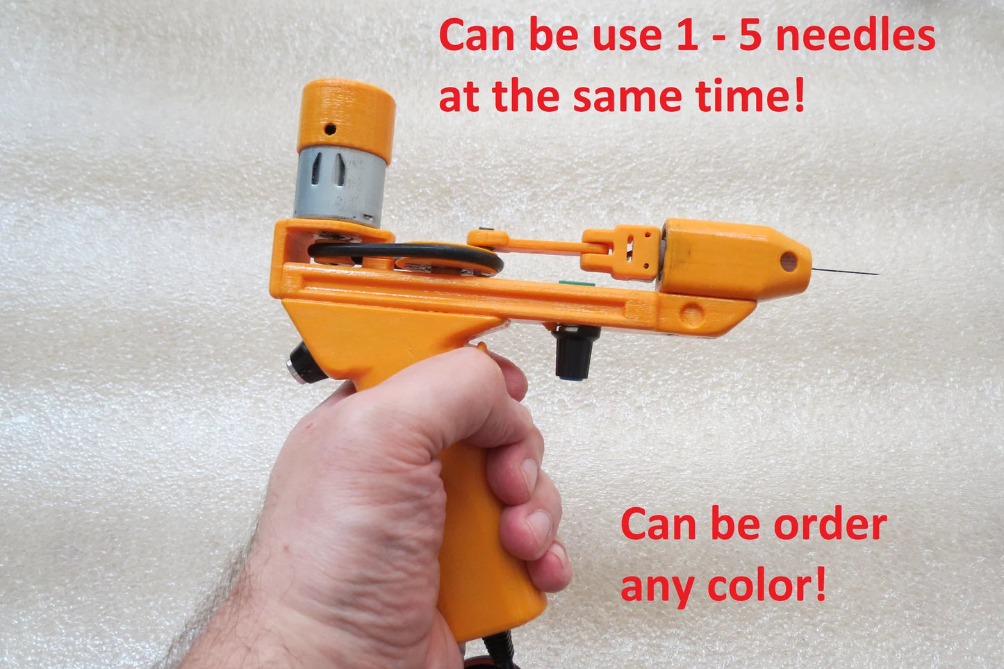 Orange Electric Felting machine with 1 - 5 needles speed control ( M&V )