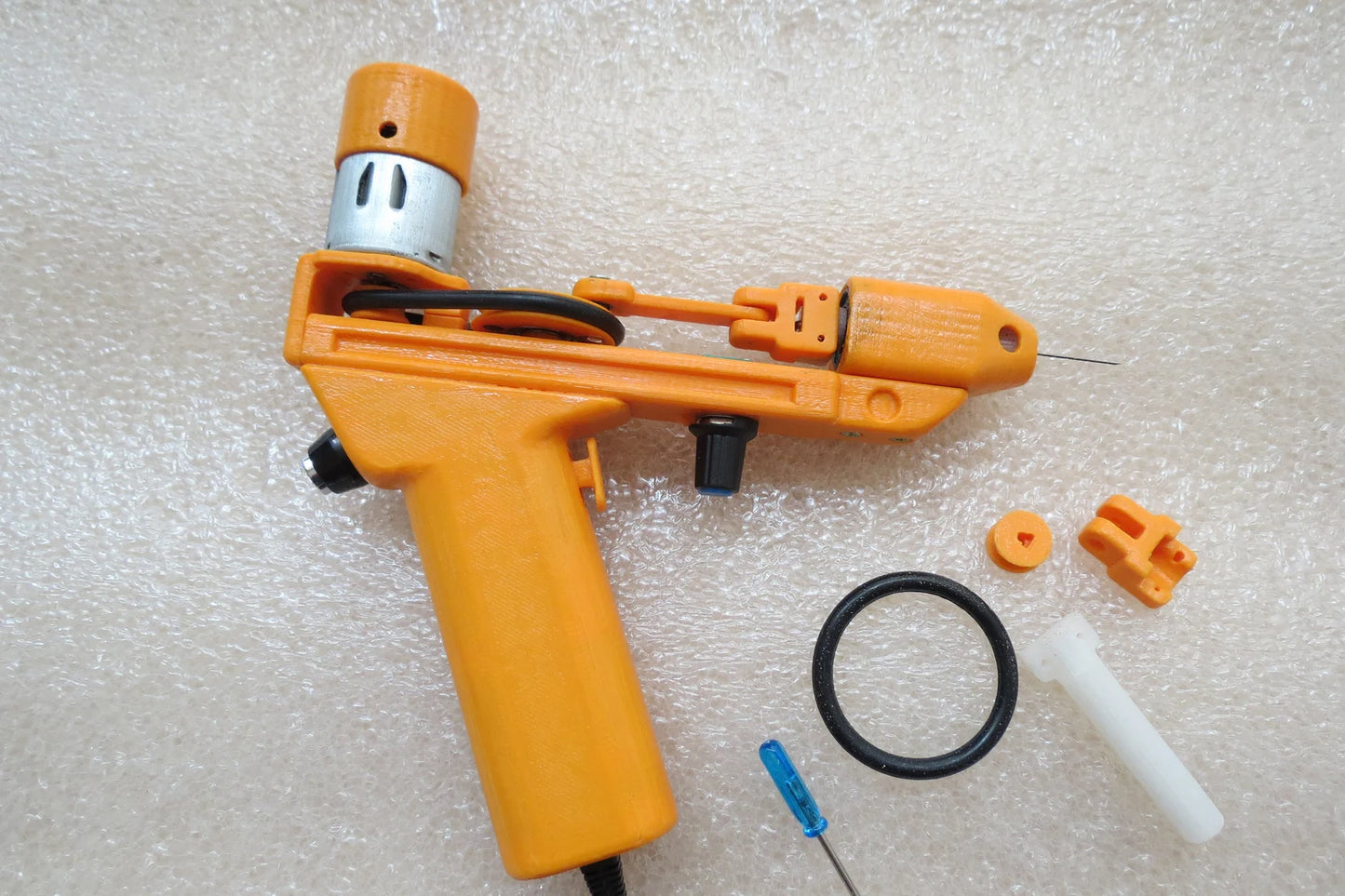 Orange Electric Felting machine with 1 - 5 needles speed control ( M&V )