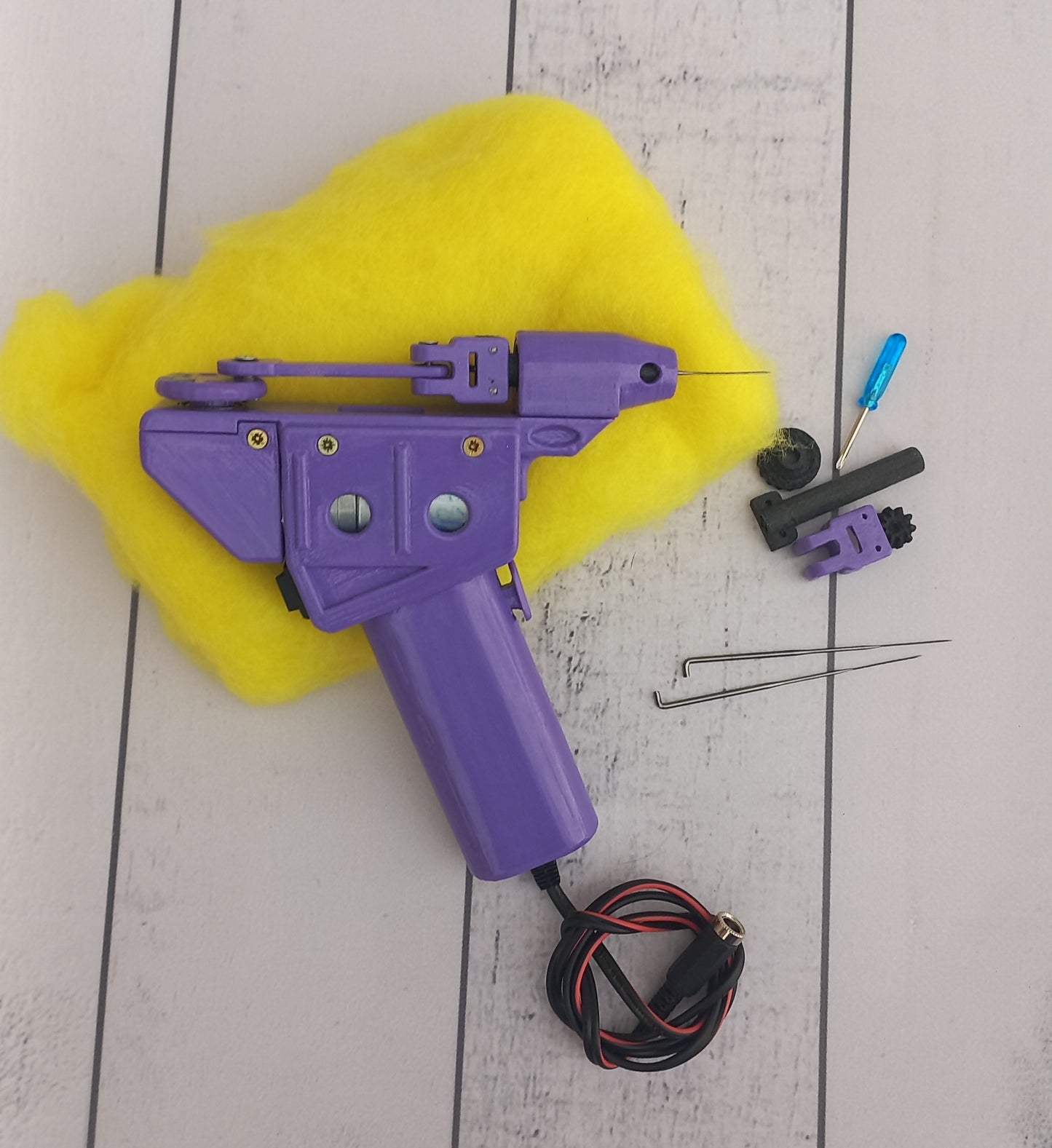 Electric Felting machine with 1 , 2 , 3 needles ( Can be order any color ) automatic felt machine for dry felting of wool ( M&V )