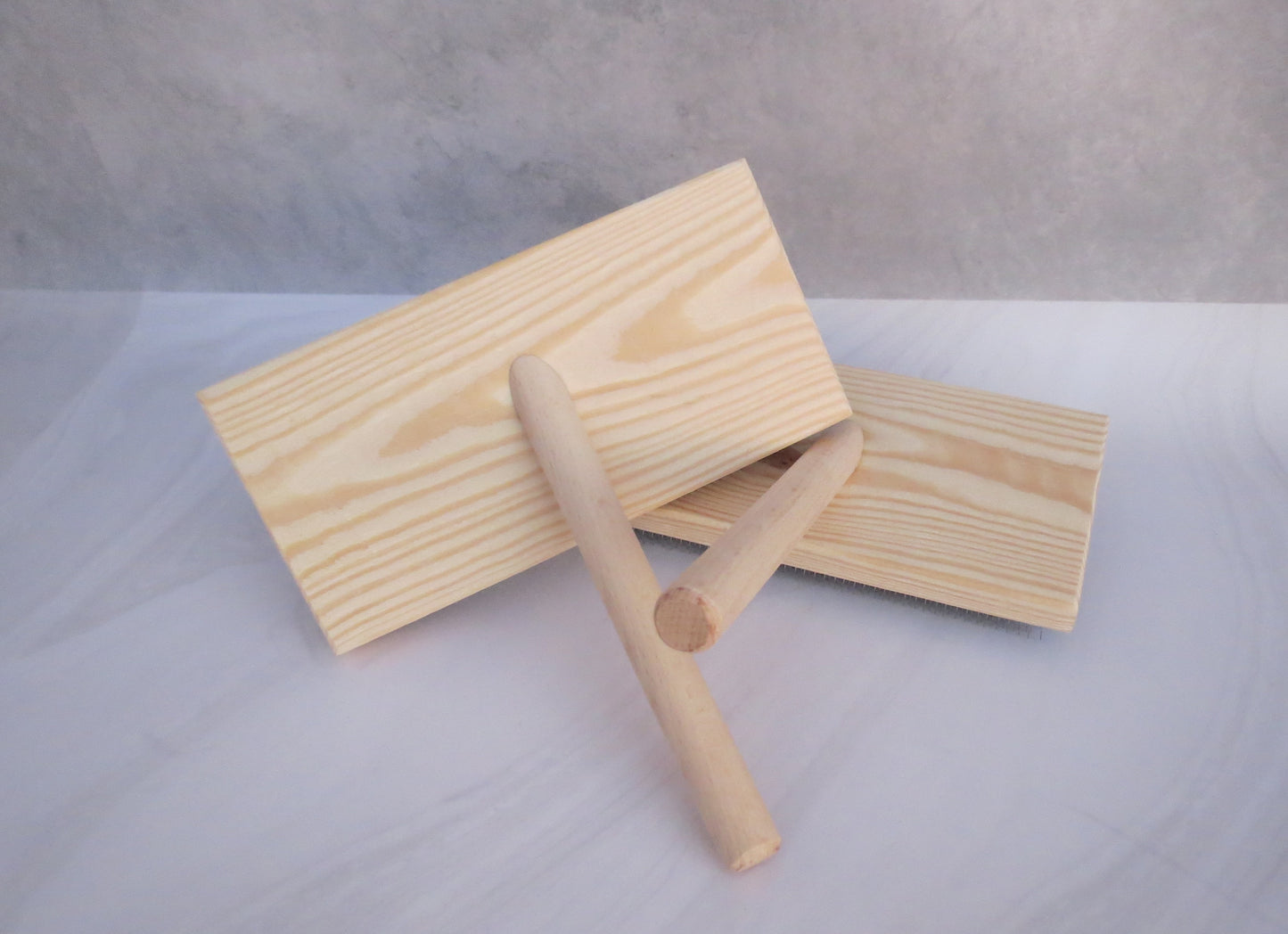 Wooden Carders (2 pcs) Hand Carders ,wool carder Felting Kit 72 TPI ( M&V )