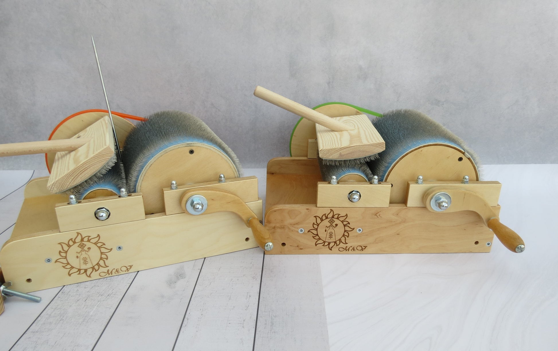 Mini Drum Carder 72/96 Carding Mashine Wool Carder Spin Drum Drum Blending  Wool Process Uncle Kolya 72/96 TPI Free Shipping 