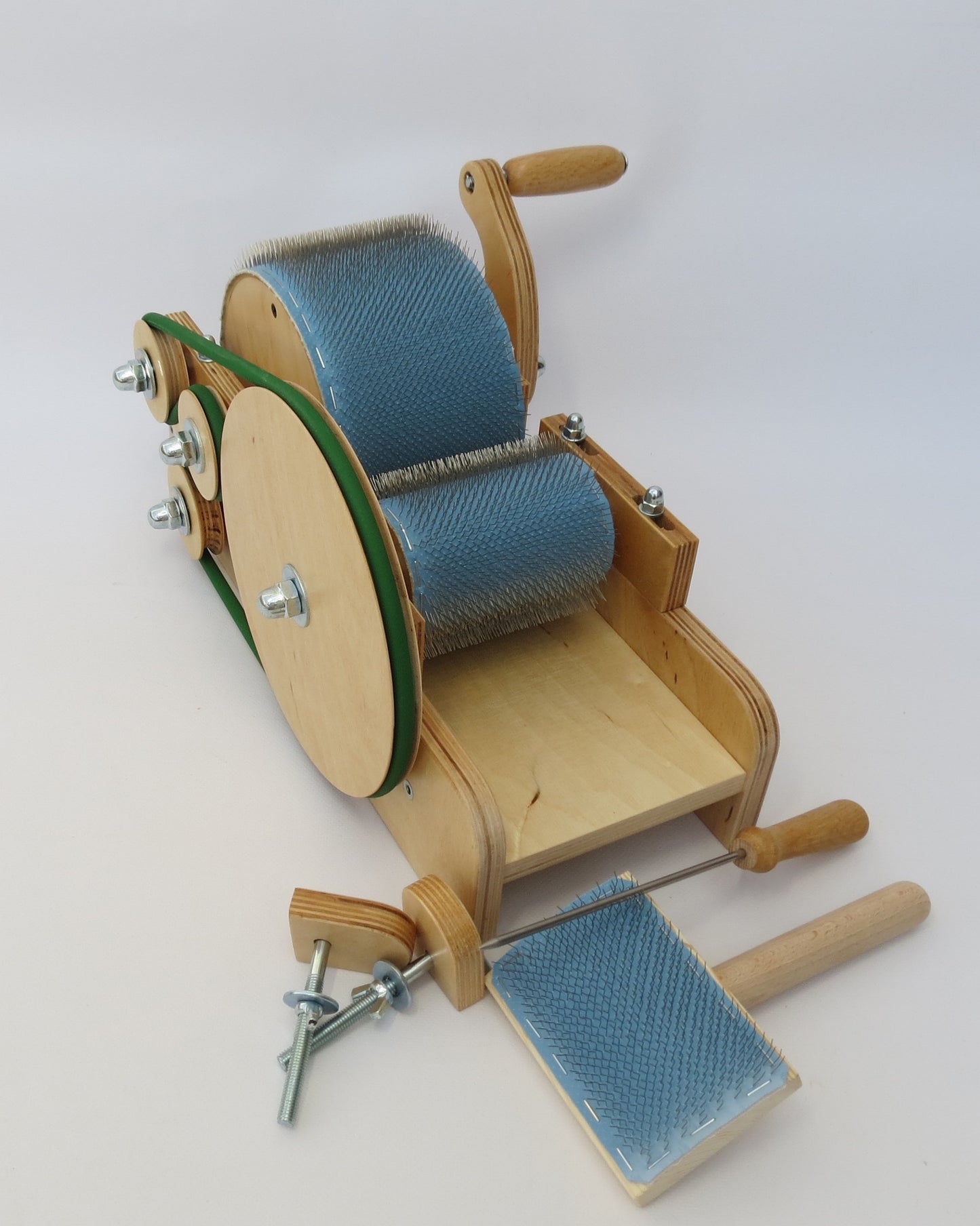 Wooden Mini Drum Carder for wool - 72 TPI ( M&V )