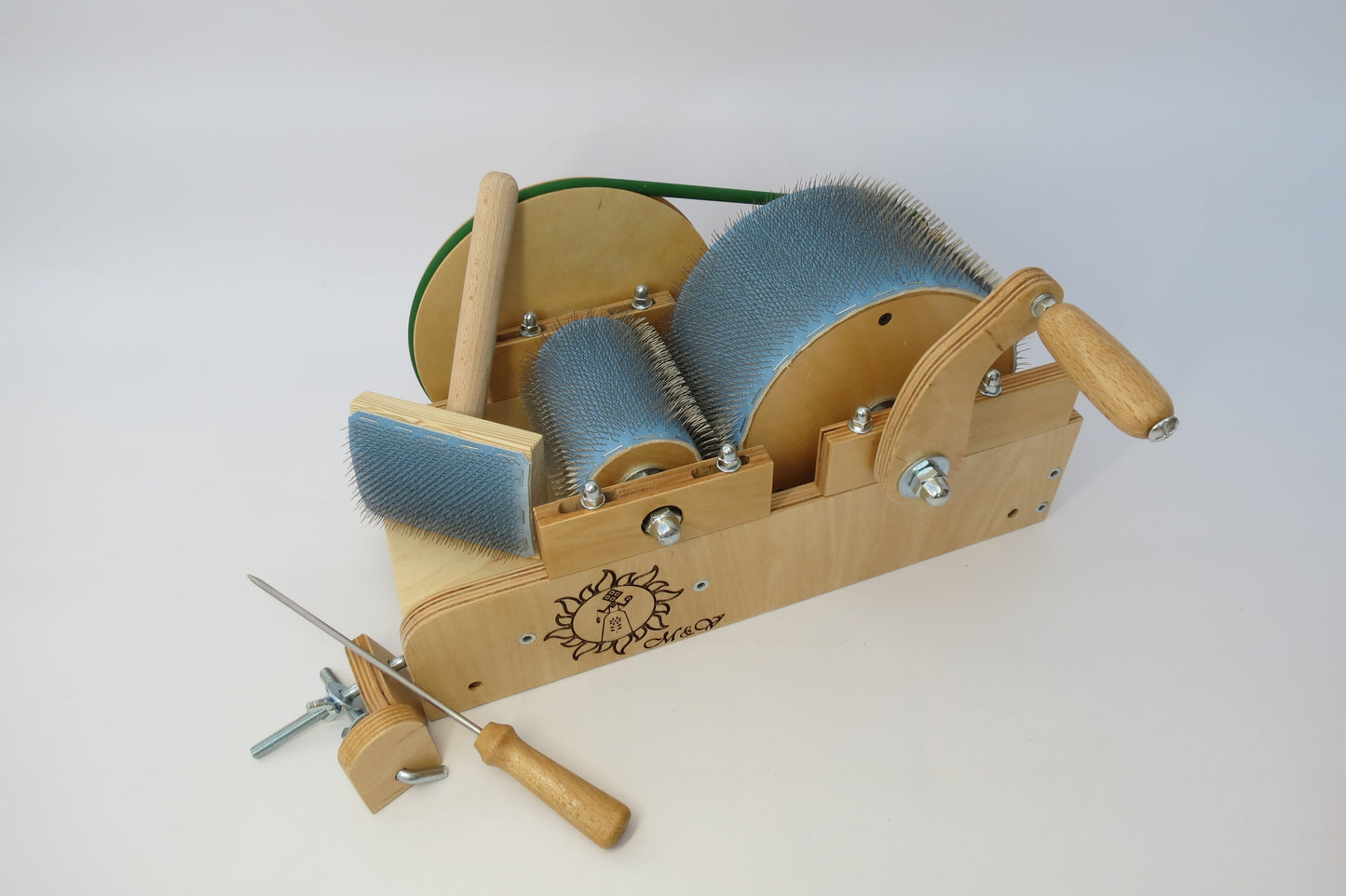 Wooden Mini Drum Carder for wool - 72 TPI ( M&V )