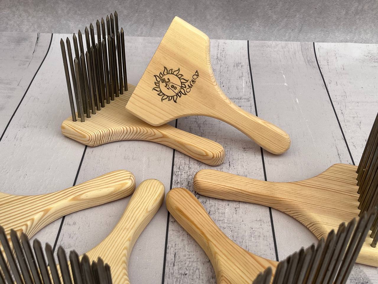 Wool Combs Double, Set of 2 Hand Carders,Wool Combs