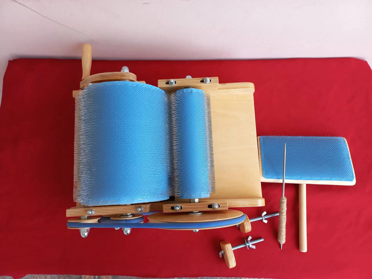 Wooden Drum Carder for wool - 72 TPI ( M&V )